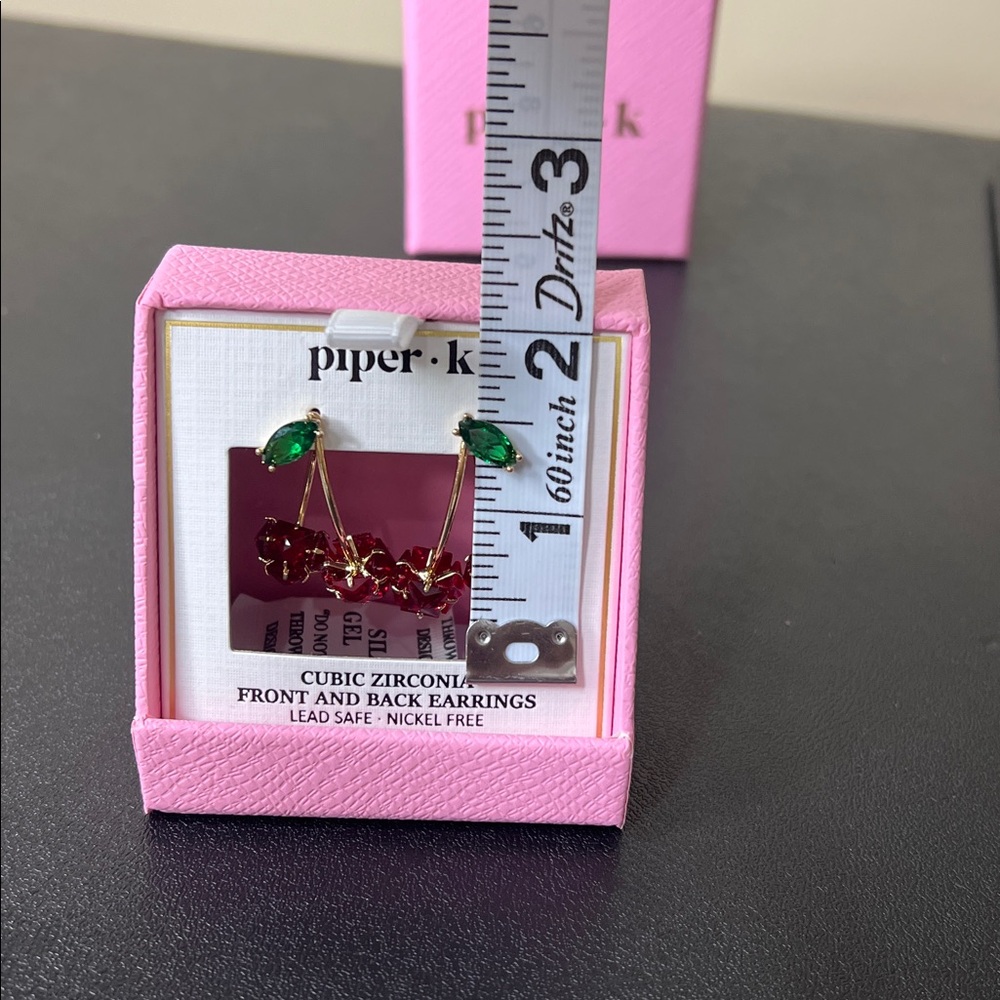 Piper K | Cherry 🍒 Dangle Earrings - Picture 6 of 7